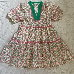Entro Green and Pink Floral Dress
